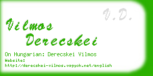 vilmos derecskei business card